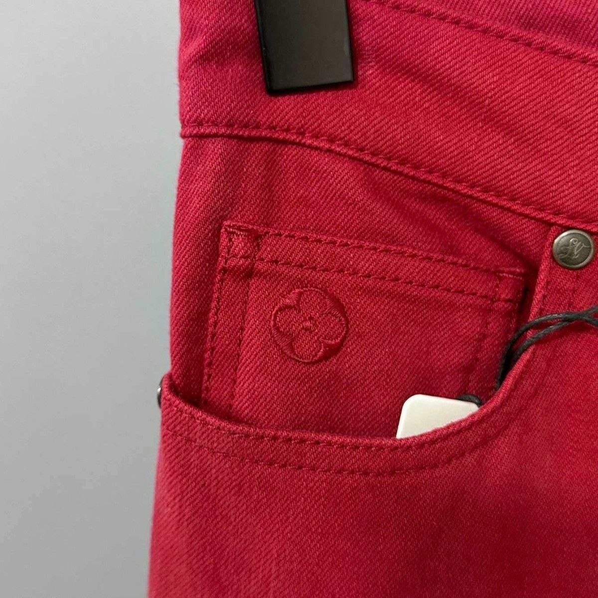 Louis Vuitton Louis Vuitton Red Logo Jeans Size 34" / US 12 / IT 48 - 4 Thumbnail