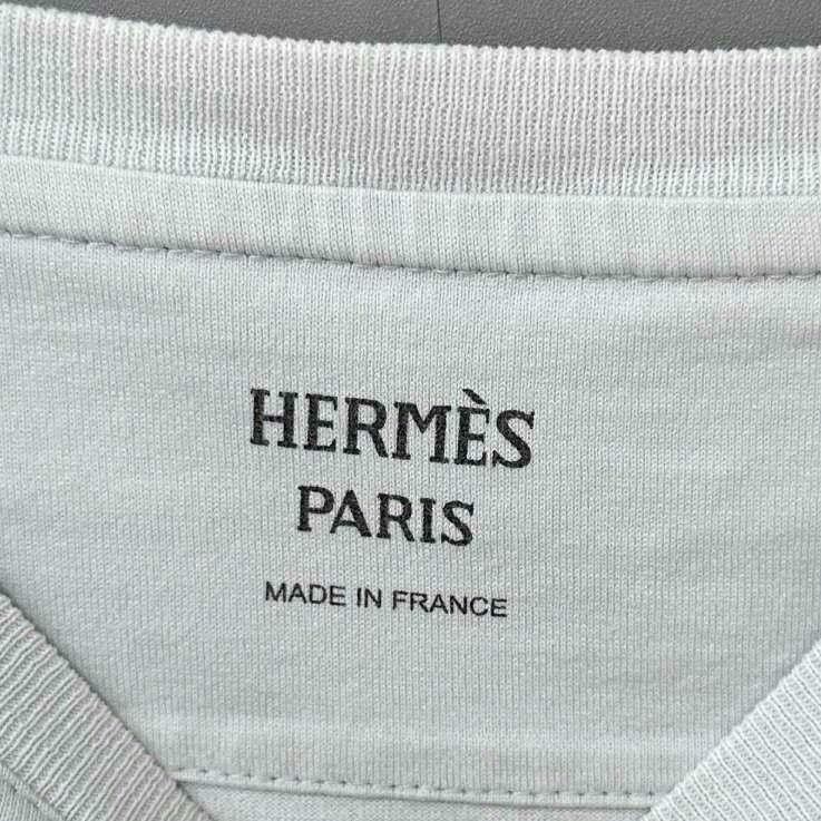 Hermes Hermes Sky Blue Logo Print Short-Sleeve Size XXS / US 00 / IT 34 - 5 Thumbnail