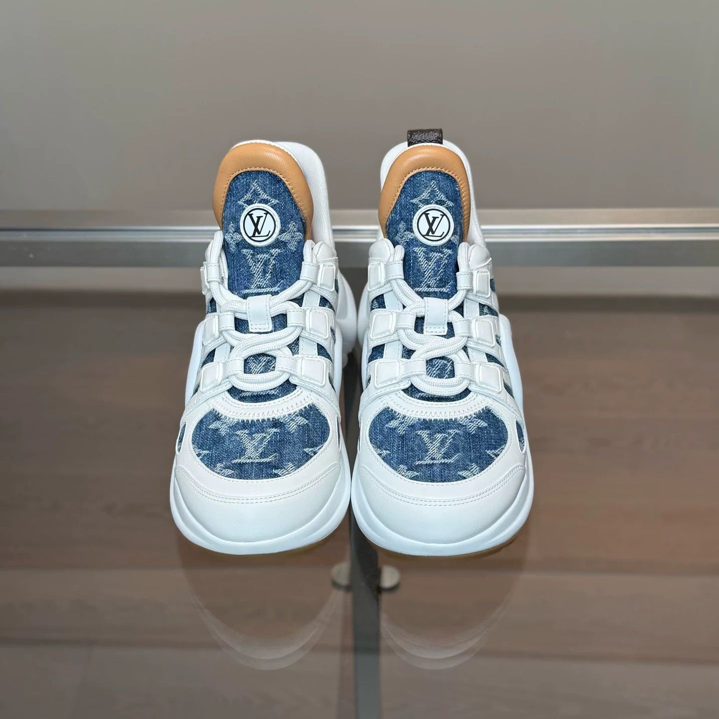 Louis Vuitton Louis Vuitton Archlight Denim Monogram Dad Shoes Size US 4.5 / IT 34.5 - 2 Thumbnail