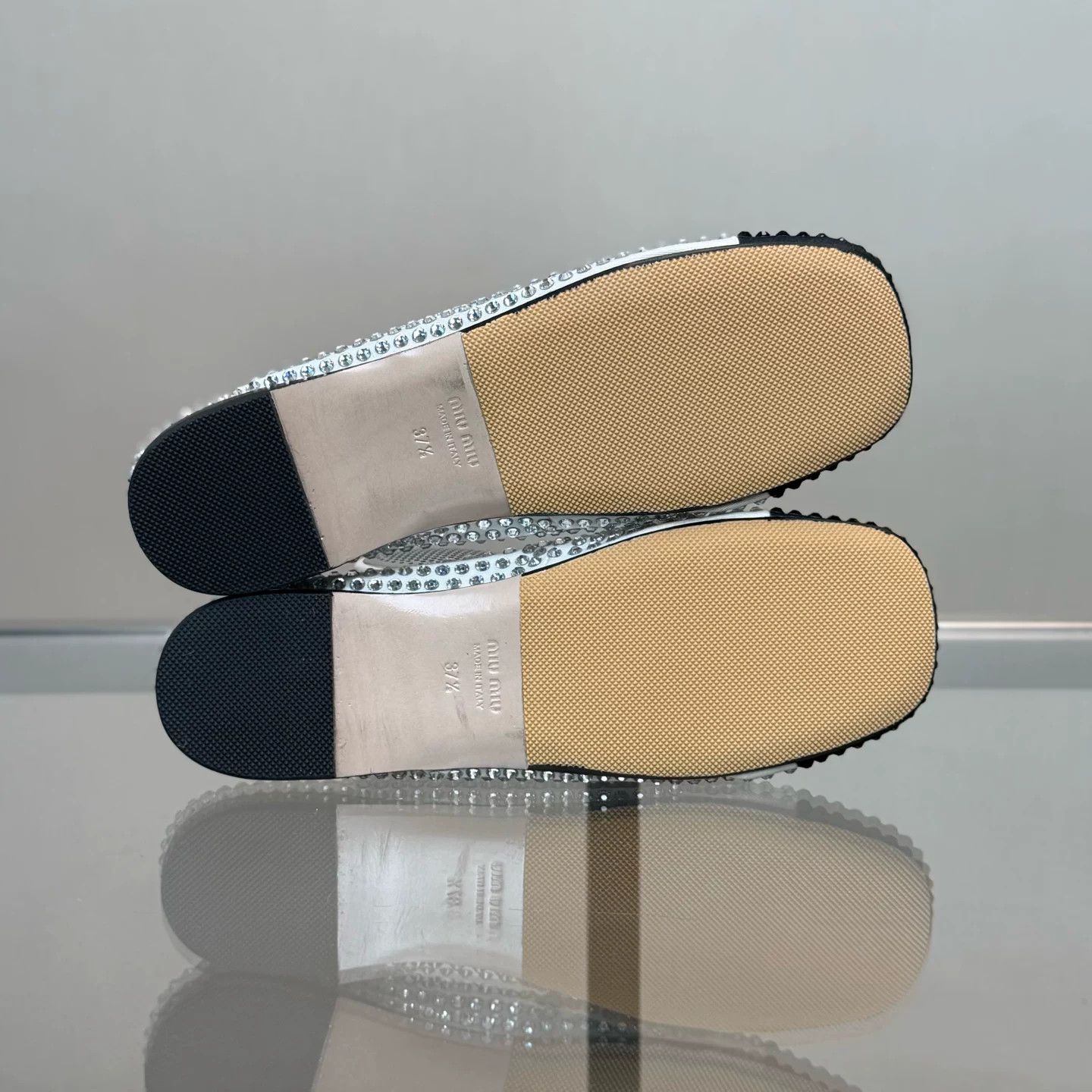 Miu Miu Miu Miu Crystal Mary Jane Flats Size US 6 / IT 36 - 7 Thumbnail