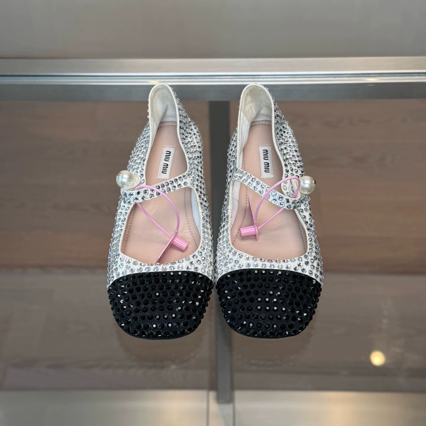 Miu Miu Miu Miu Crystal Mary Jane Flats Size US 6 / IT 36 - 2 Thumbnail