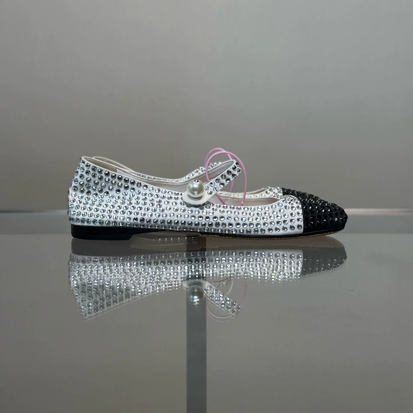 Miu Miu Miu Miu Crystal Mary Jane Flats Size US 6 / IT 36 - 3 Thumbnail