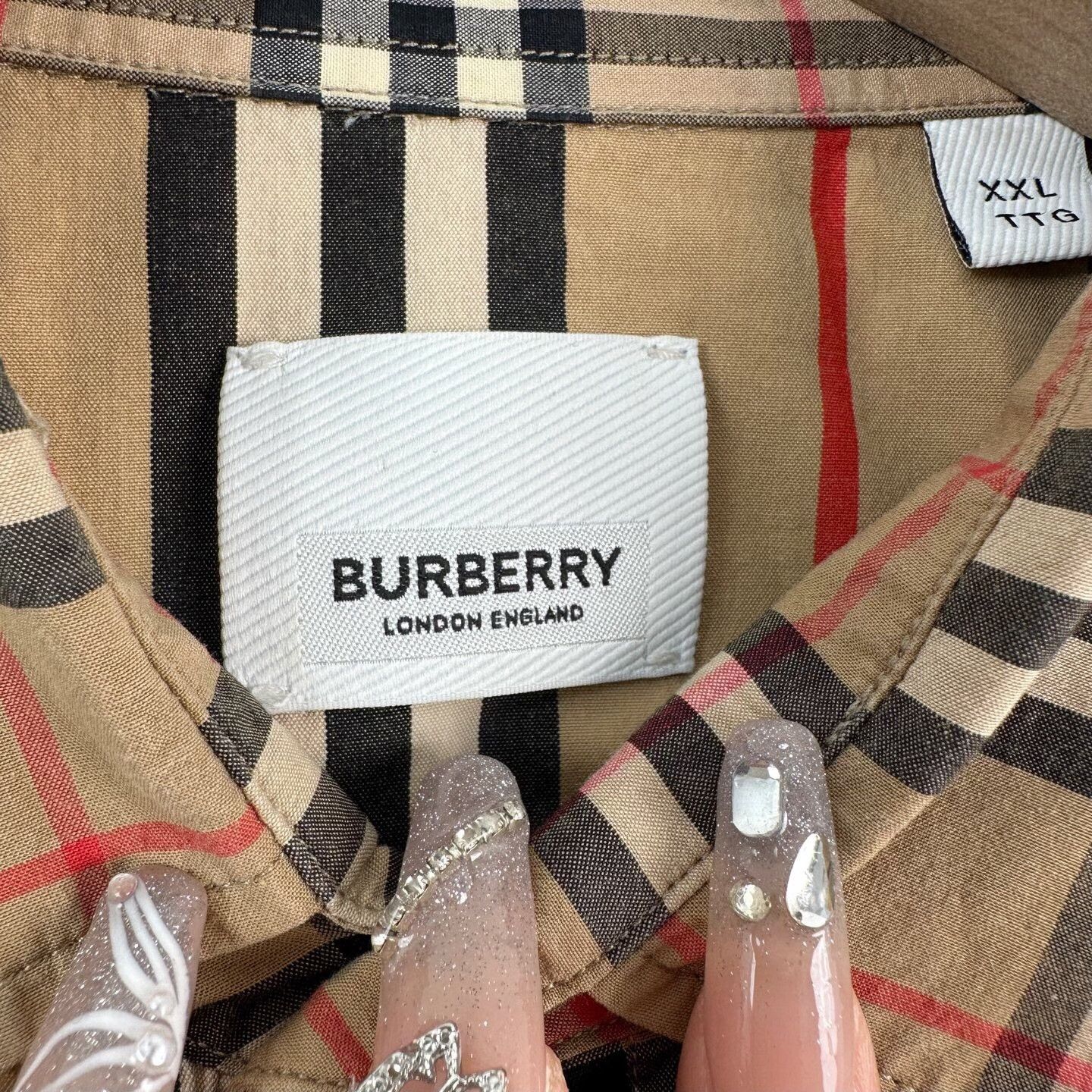 Burberry Burberry Classic Check Stripe Long-Sleeve Shirt Size US XXL / EU 58 / 5 - 4 Thumbnail