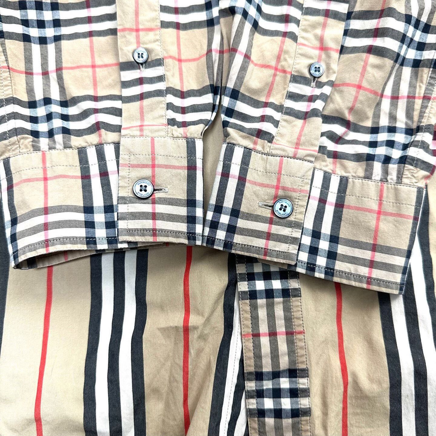 Burberry Burberry Classic Check Stripe Long-Sleeve Shirt Size US XXL / EU 58 / 5 - 5 Thumbnail