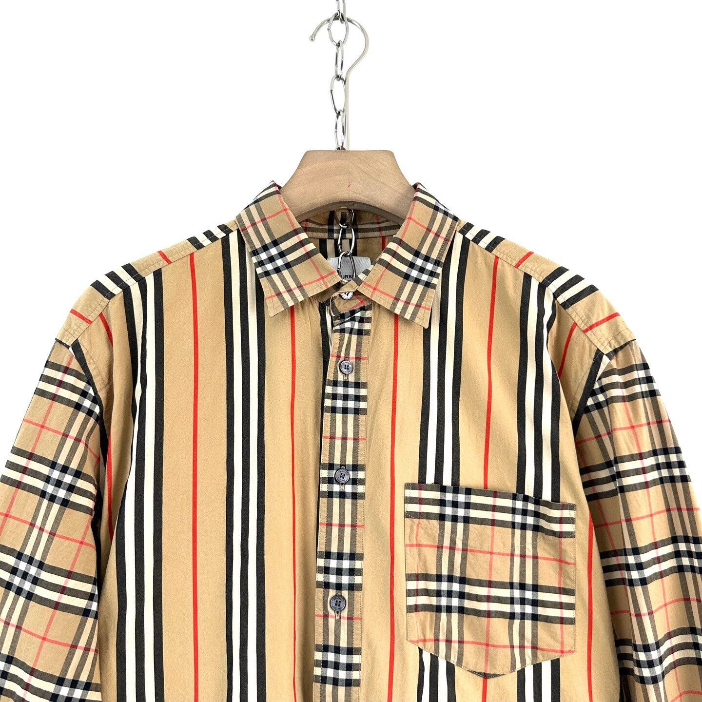 Burberry Burberry Classic Check Stripe Long-Sleeve Shirt Size US XXL / EU 58 / 5 - 3 Thumbnail