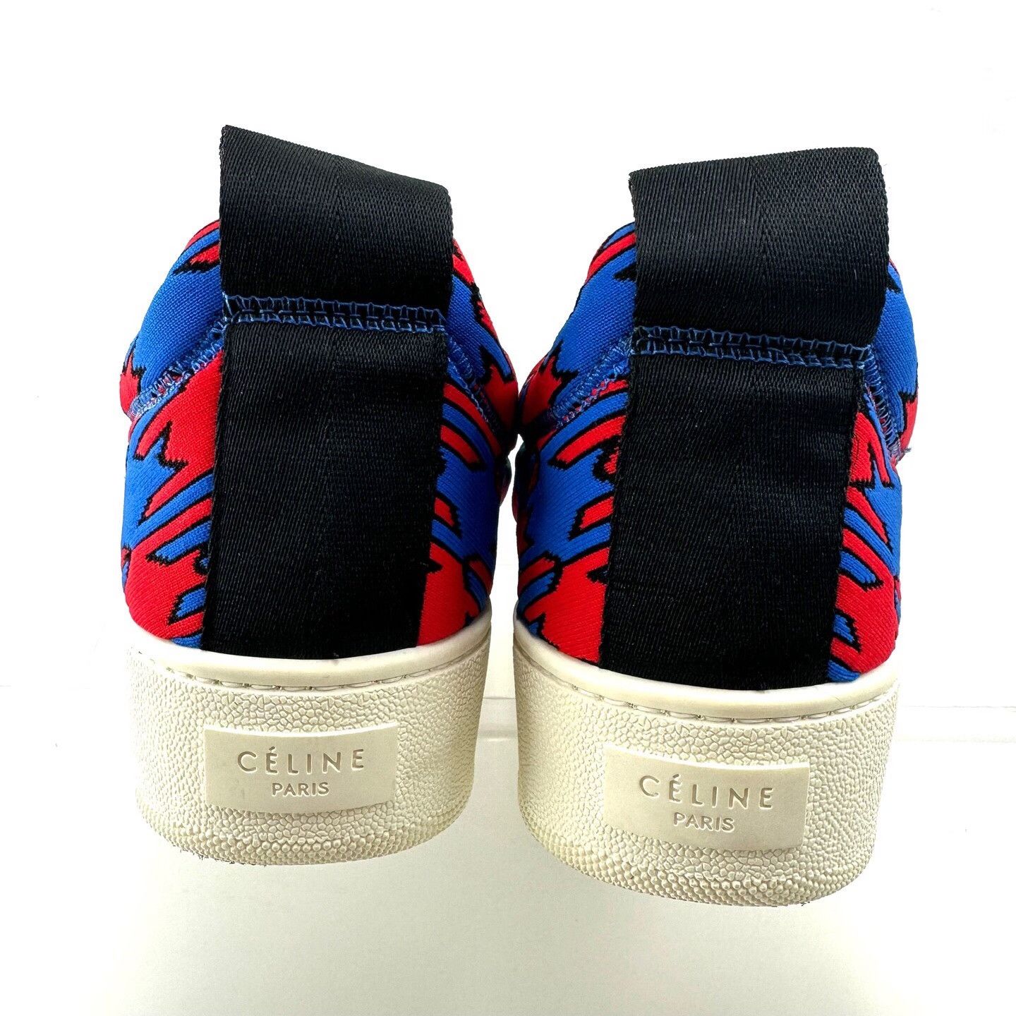Celine Celine Red Blue Houndstooth Panel Sneakers Size US 7 / EU 40 - 3 Thumbnail