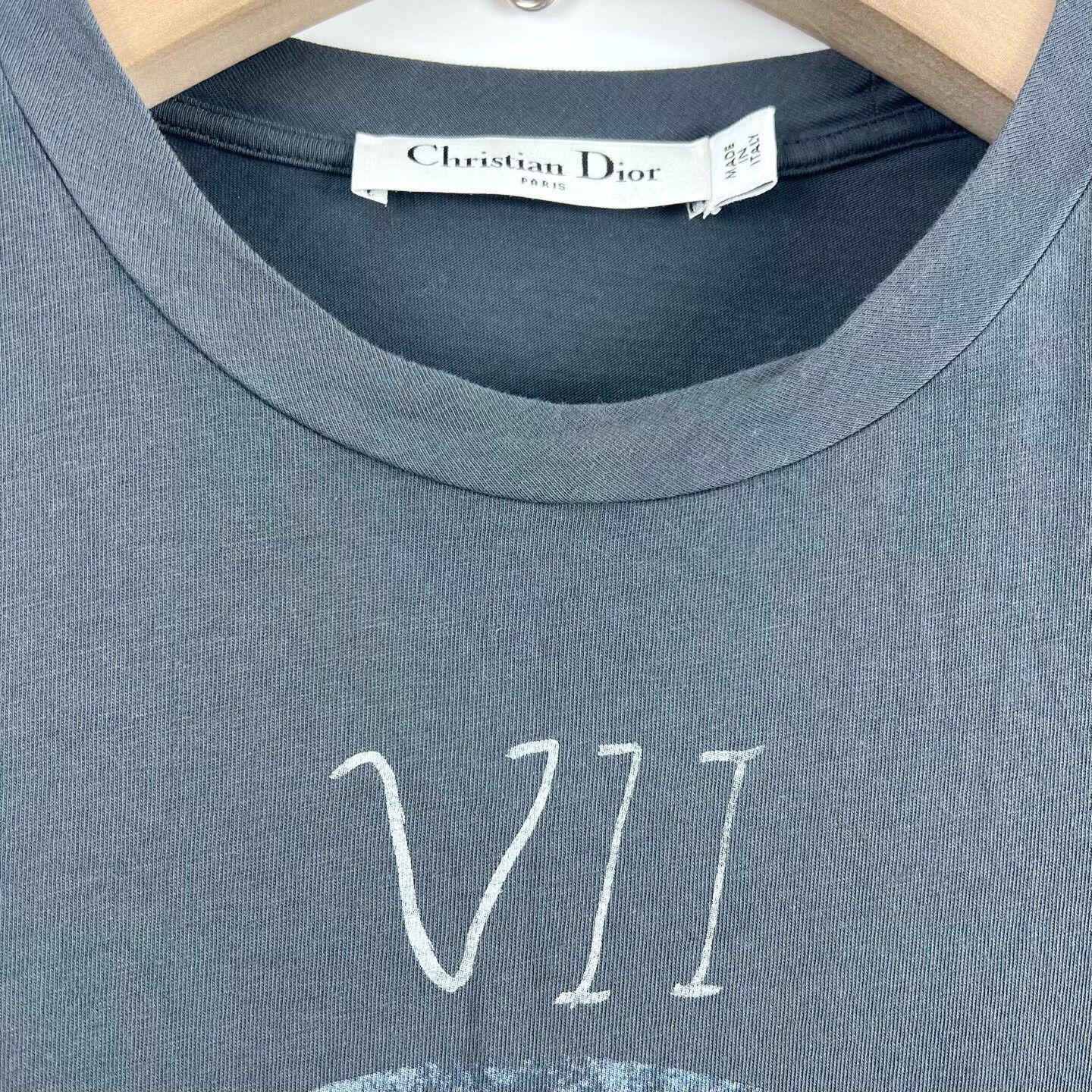Dior Dior Gray Printed Crew Neck T-Shirt Size US S / EU 44-46 / 1 - 3 Thumbnail