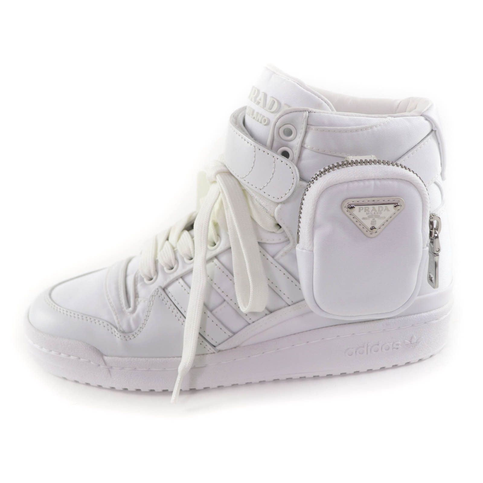 Prada Prada Prada Re Nylon High Cut Sneakers Leather Shoes 2TG193 DUTY FREE for USA Size ONE SIZE - 4 Thumbnail