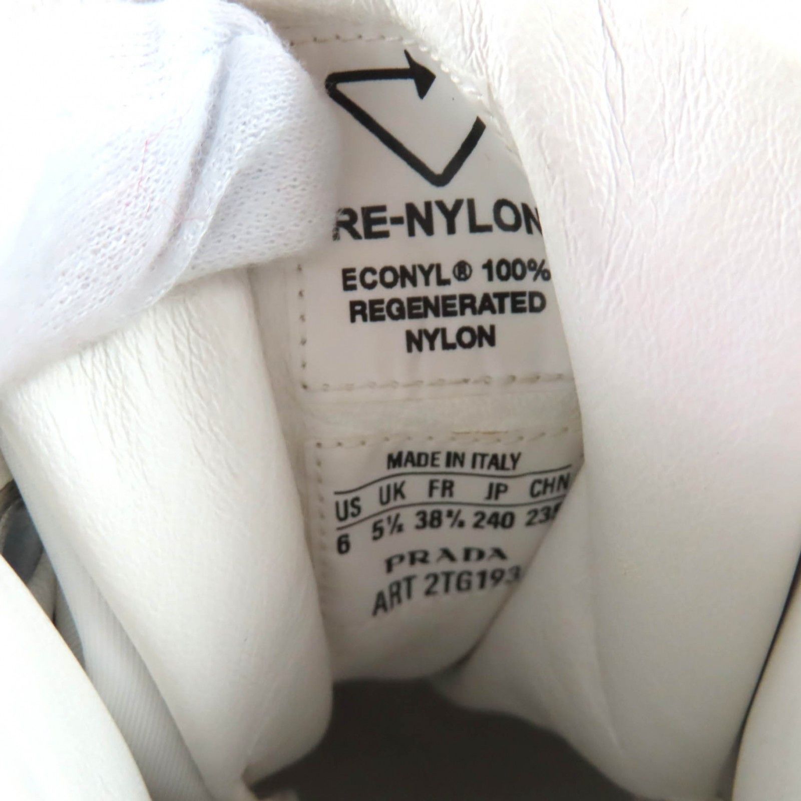 Prada Prada Prada Re Nylon High Cut Sneakers Leather Shoes 2TG193 DUTY FREE for USA Size ONE SIZE - 11 Thumbnail