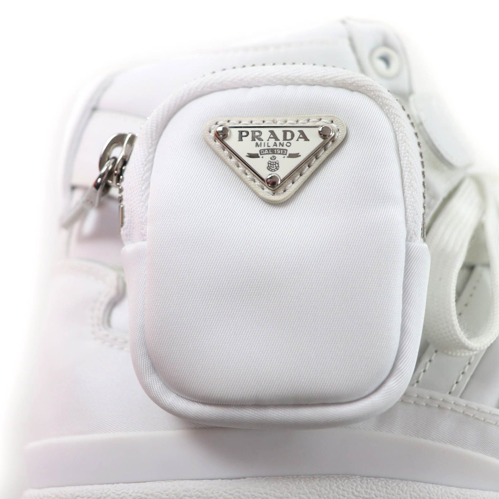 Prada Prada Prada Re Nylon High Cut Sneakers Leather Shoes 2TG193 DUTY FREE for USA Size ONE SIZE - 8 Thumbnail