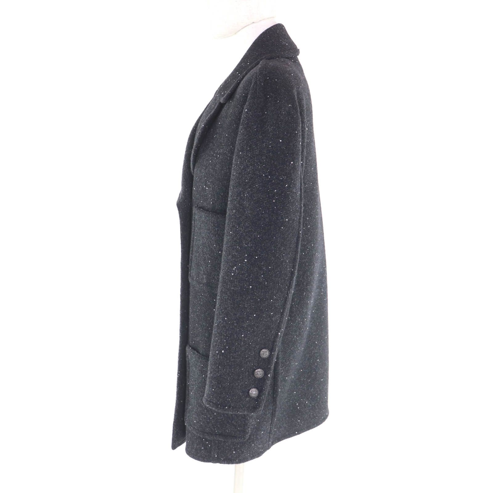 Chanel Chanel Chanel Cotton Wool Coat Textile Outerwear P71167 DUTY FREE for USA Size ONE SIZE - 2 Thumbnail