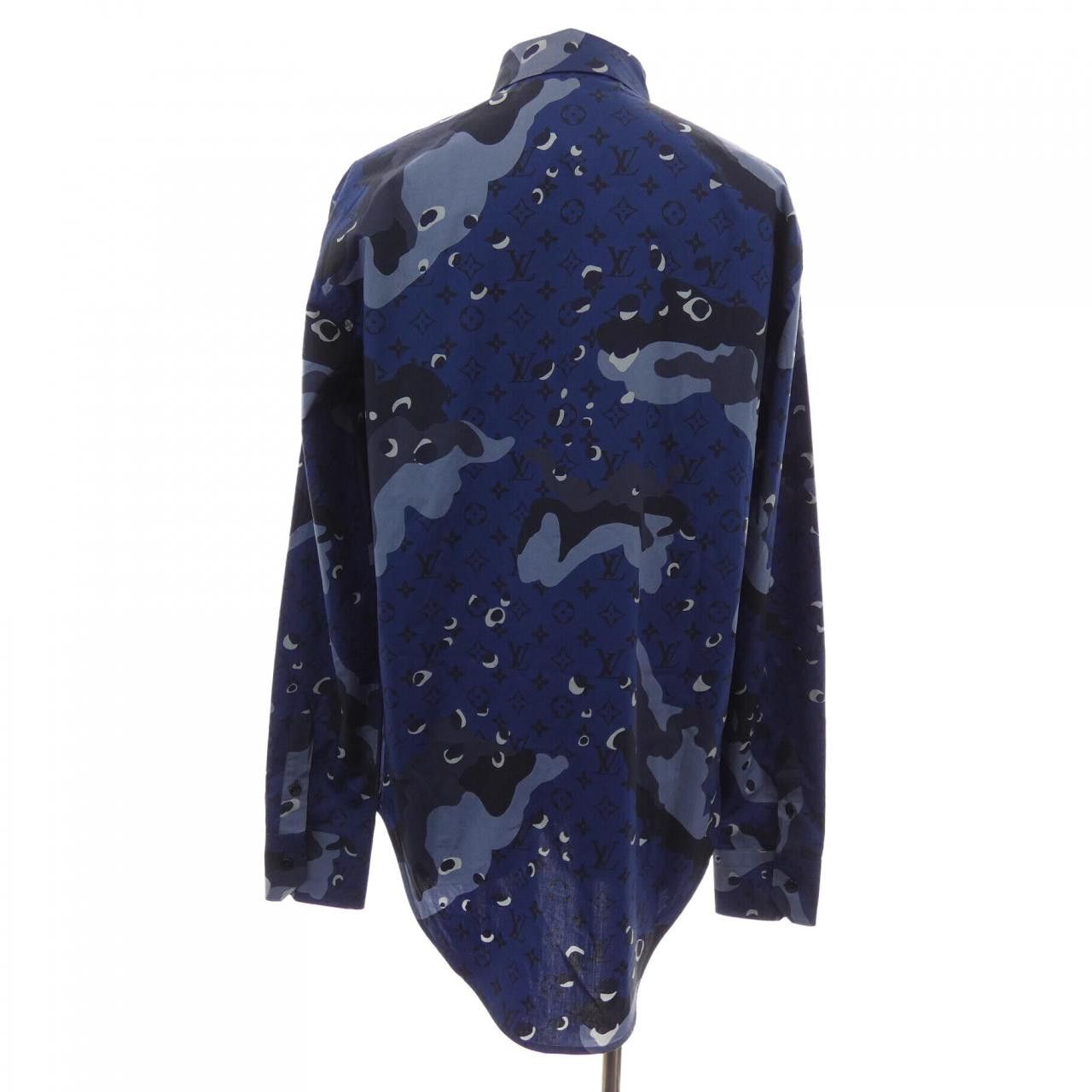 Louis Vuitton Louis Vuitton Louis Vuitton Monogram Camouflage DNA Ocean Shirt Textile Dress Shirt HIS07WTKJ DUTY FREE for USA Size ONE SIZE - 2 Thumbnail