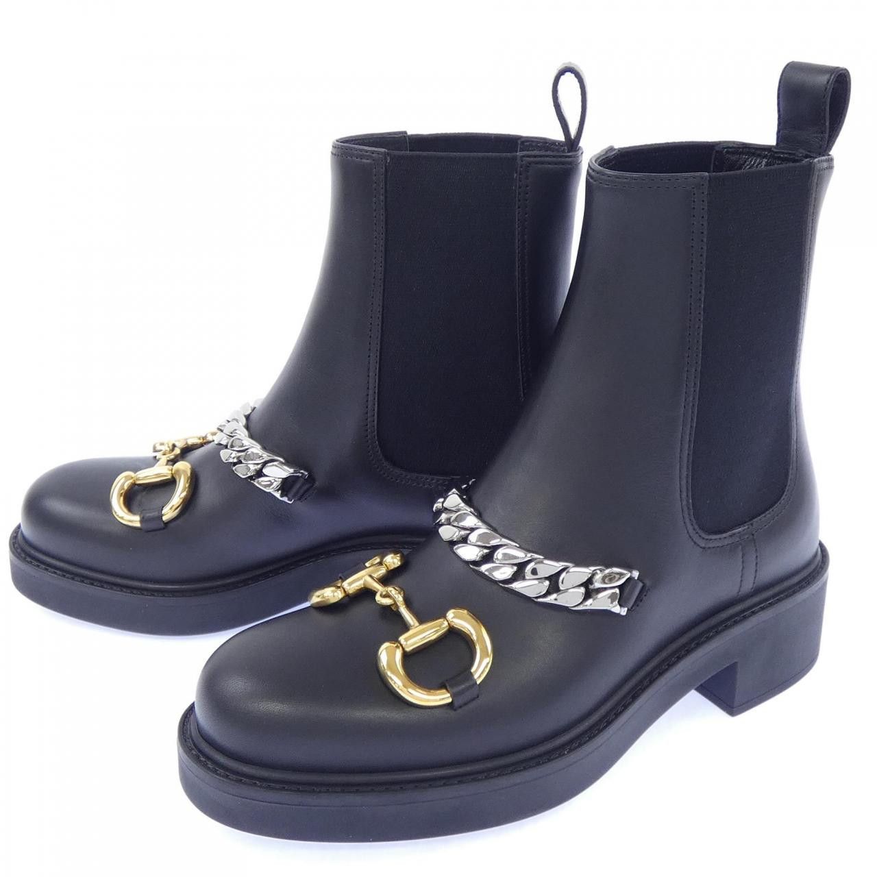 Gucci Gucci Gucci Chelsea Leather Boots Leather Shoes 670393 DUTY FREE for USA Size ONE SIZE - 3 Thumbnail