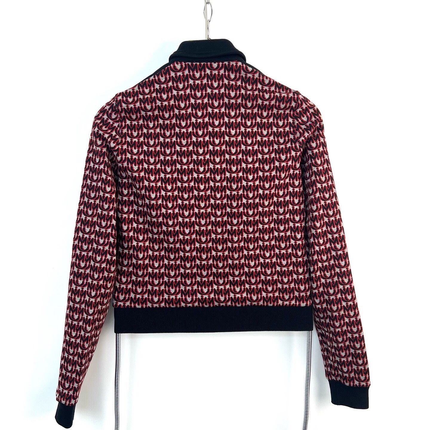 Miu Miu MiuMiu Burgundy Monogram Jacquard Coat Size S / US 4 / IT 40 - 5 Thumbnail