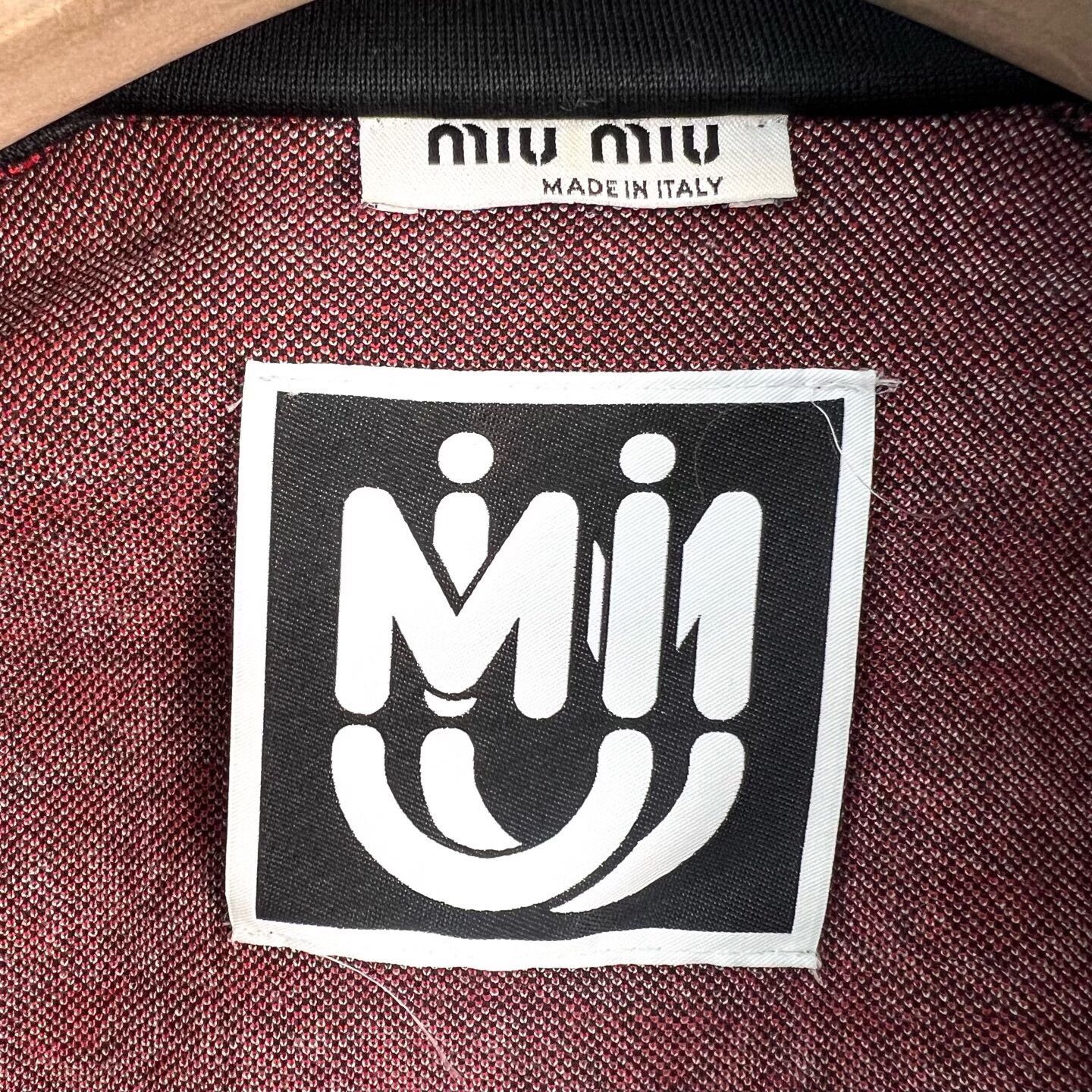 Miu Miu MiuMiu Burgundy Monogram Jacquard Coat Size S / US 4 / IT 40 - 4 Thumbnail