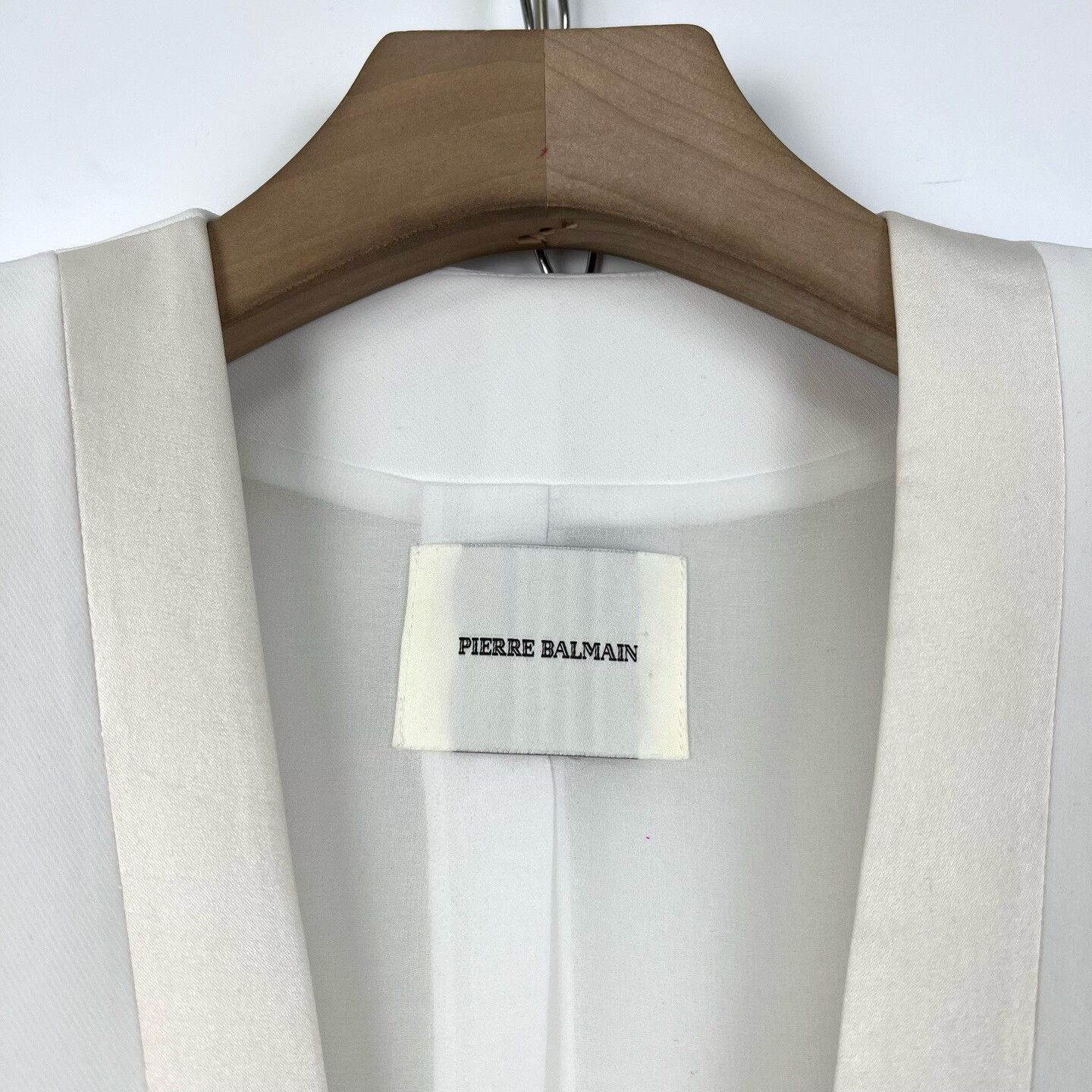 Balmain Balmain Classic White Paneled Blazer Size XS / US 0-2 / IT 36-38 - 3 Thumbnail