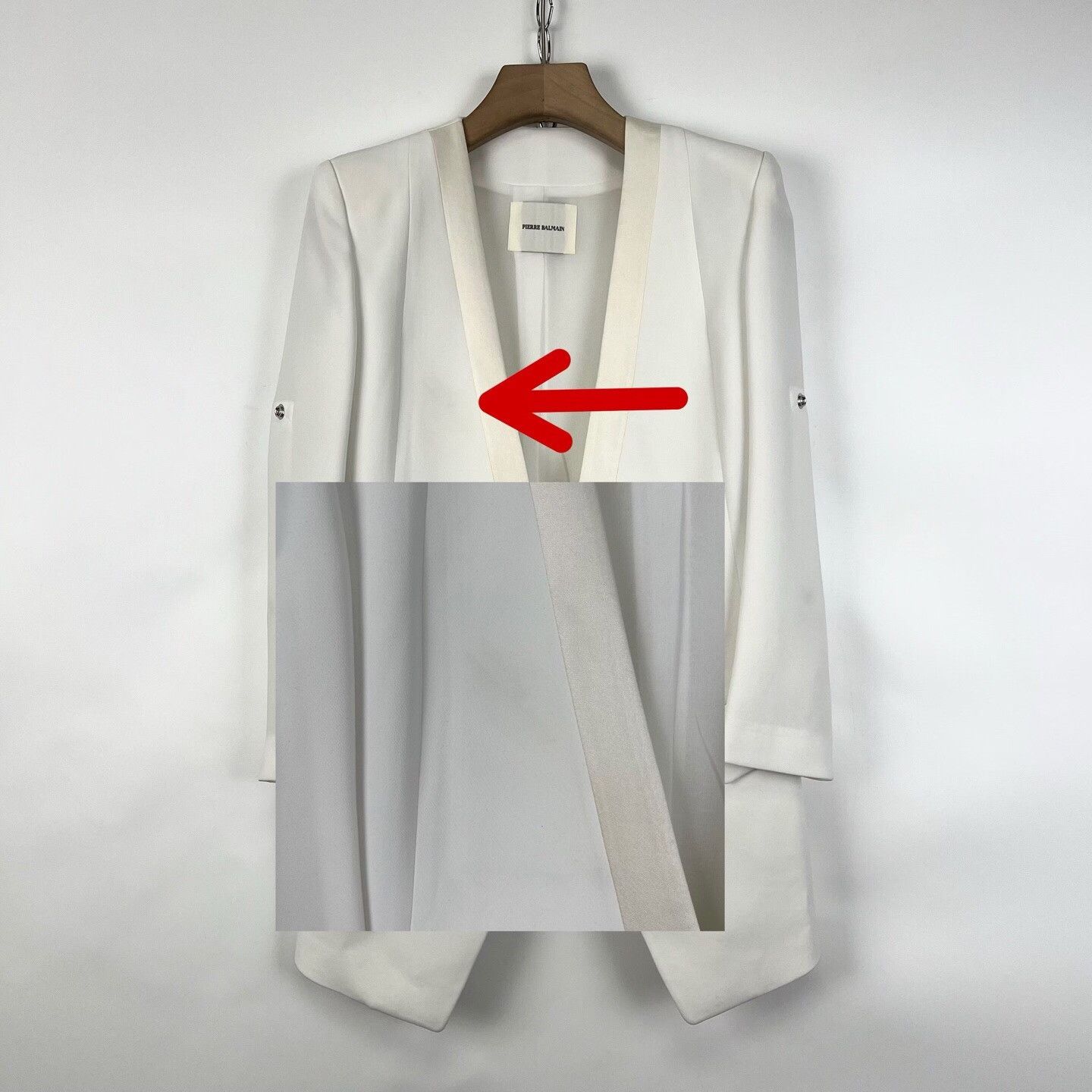 Balmain Balmain Classic White Paneled Blazer Size XS / US 0-2 / IT 36-38 - 7 Thumbnail