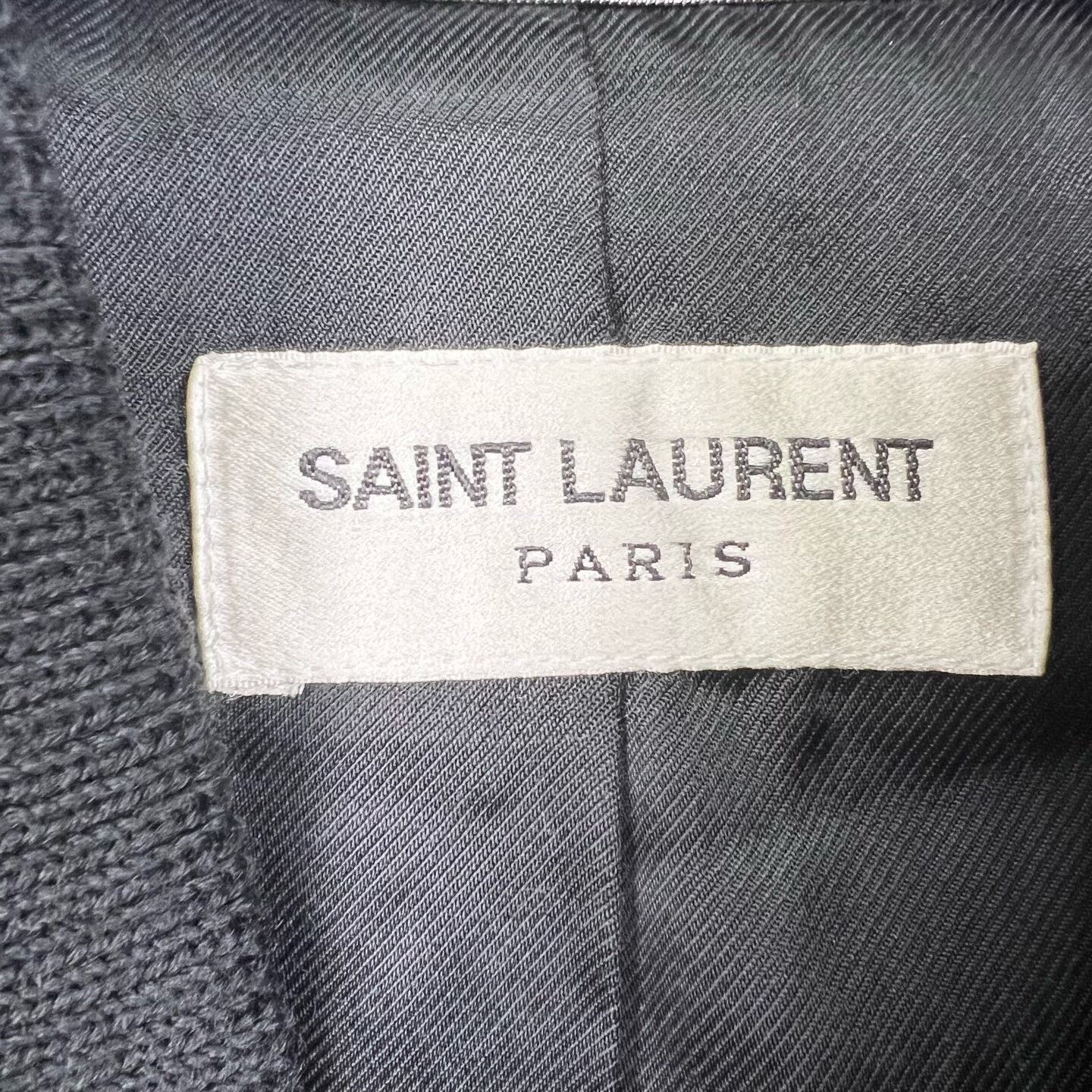 Saint Laurent Paris Saint Laurent Black Leather Panel Baseball Jacket Size US L / EU 52-54 / 3 - 4 Thumbnail