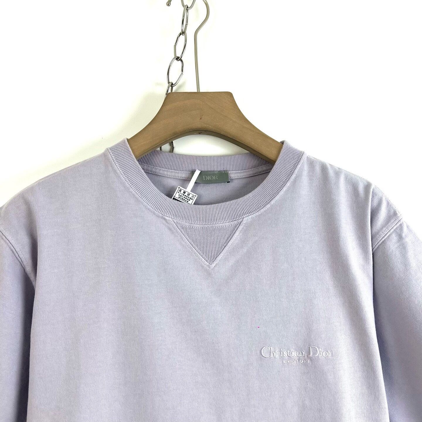 Dior Dior Purple Embroidered Logo Short Sleeve Size S / US 4 / IT 40 - 3 Thumbnail