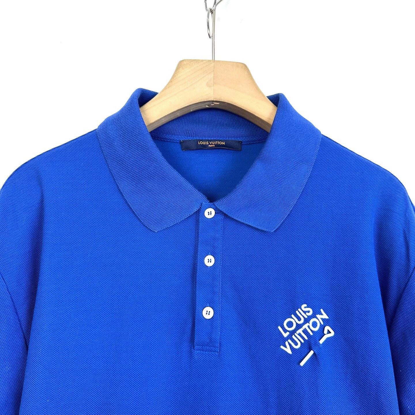 Louis Vuitton Louis Vuitton Blue Logo Short Sleeve Polo Size US XL / EU 56 / 4 - 3 Thumbnail