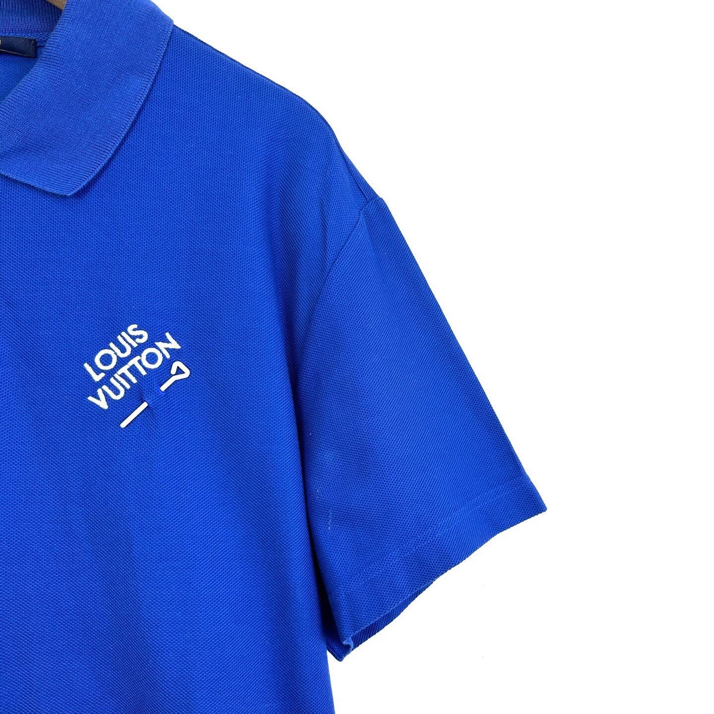 Louis Vuitton Louis Vuitton Blue Logo Short Sleeve Polo Size US XL / EU 56 / 4 - 5 Thumbnail