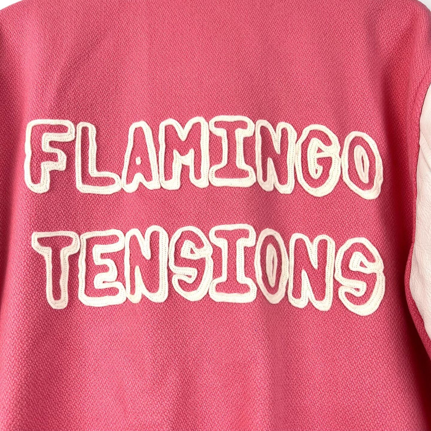 Celine Celine Pink White Leather Baseball Jacket Size XL / US 12-14 / IT 48-50 - 7 Thumbnail