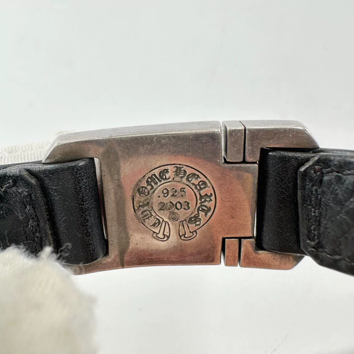 Chrome Hearts Chrome Hearts Black Cross Silver Buckle Bracelet Size ONE SIZE - 4 Thumbnail