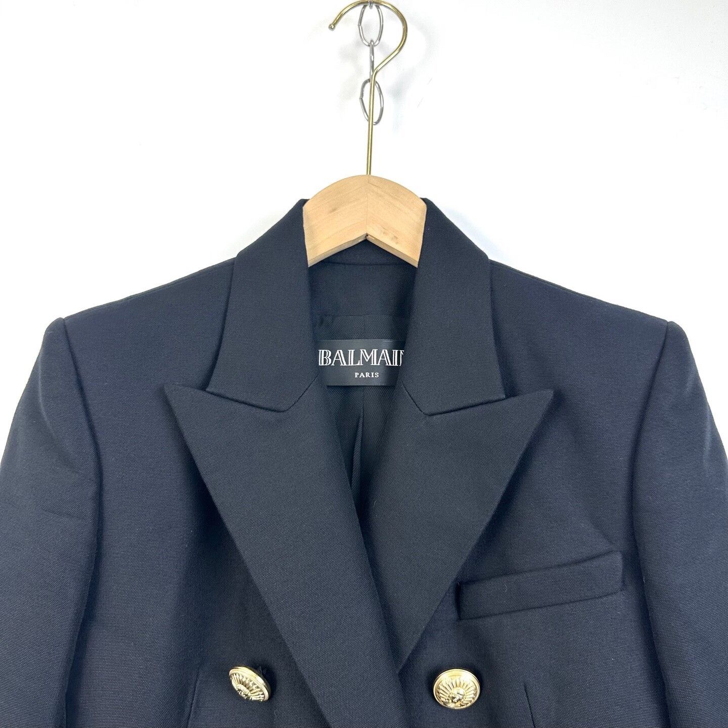 Balmain Balmain Women's Black Double-Breasted Blazer Size S / US 4 / IT 40 - 3 Thumbnail