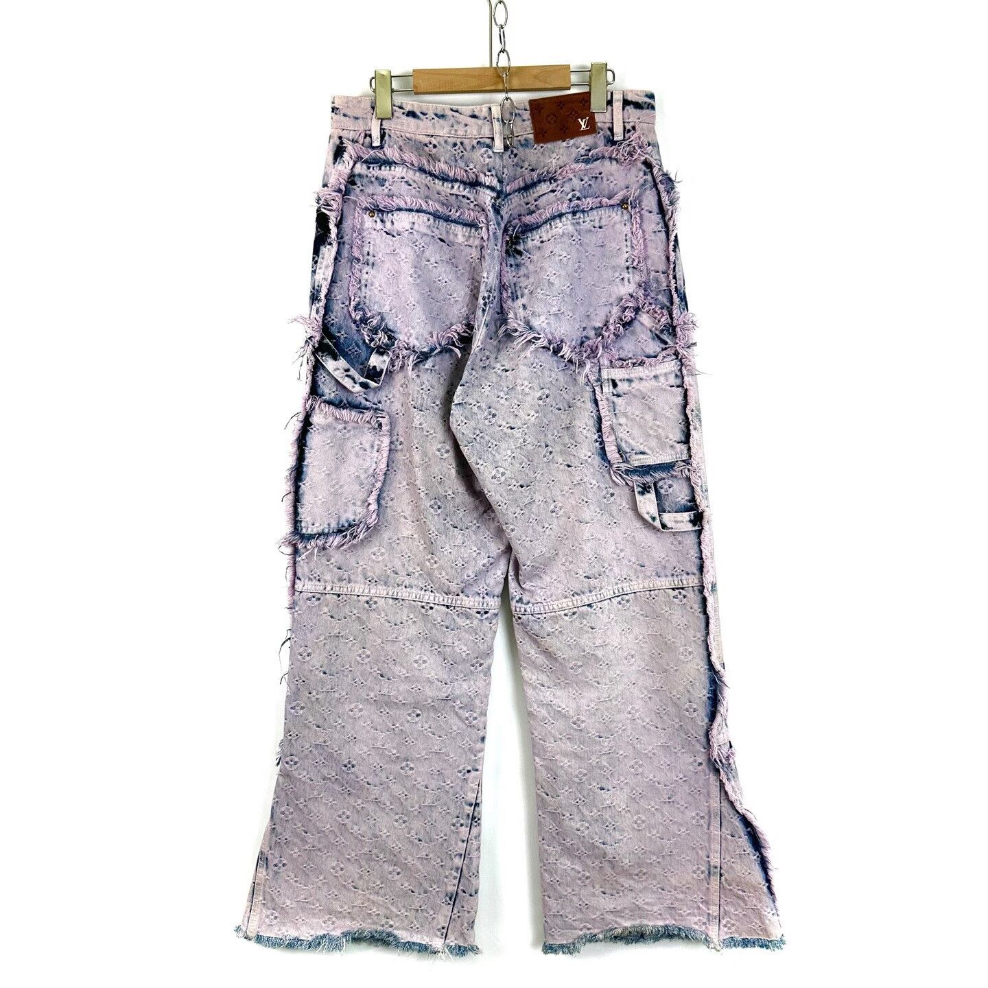 Louis Vuitton Louis Vuitton Lavender Monogram Distressed Jeans Size 33" - 2 Thumbnail