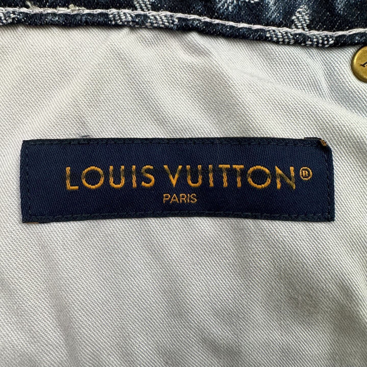 Louis Vuitton Louis Vuitton Lavender Monogram Distressed Jeans Size 33" - 4 Thumbnail