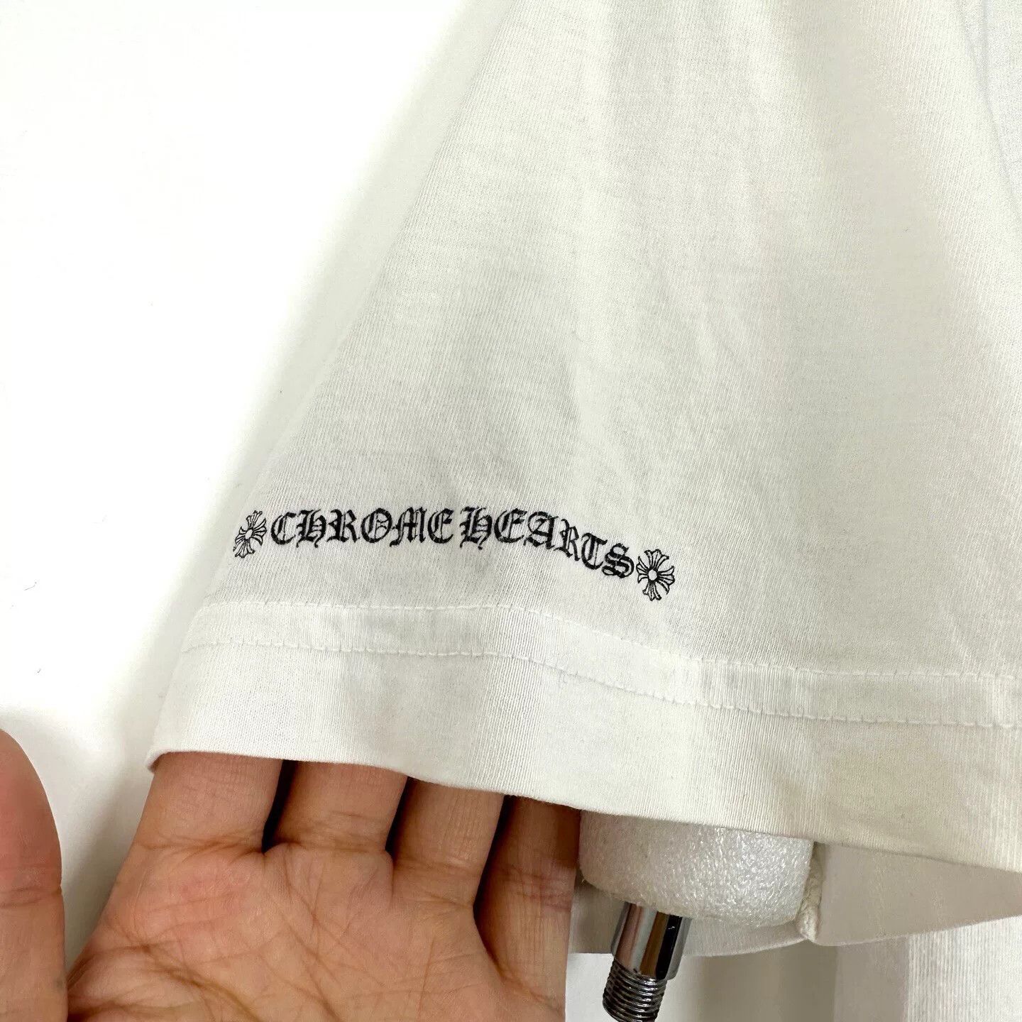 Chrome Hearts Chrome Hearts White Pocket Horseshoe Logo Tee Size US M / EU 48-50 / 2 - 5 Thumbnail
