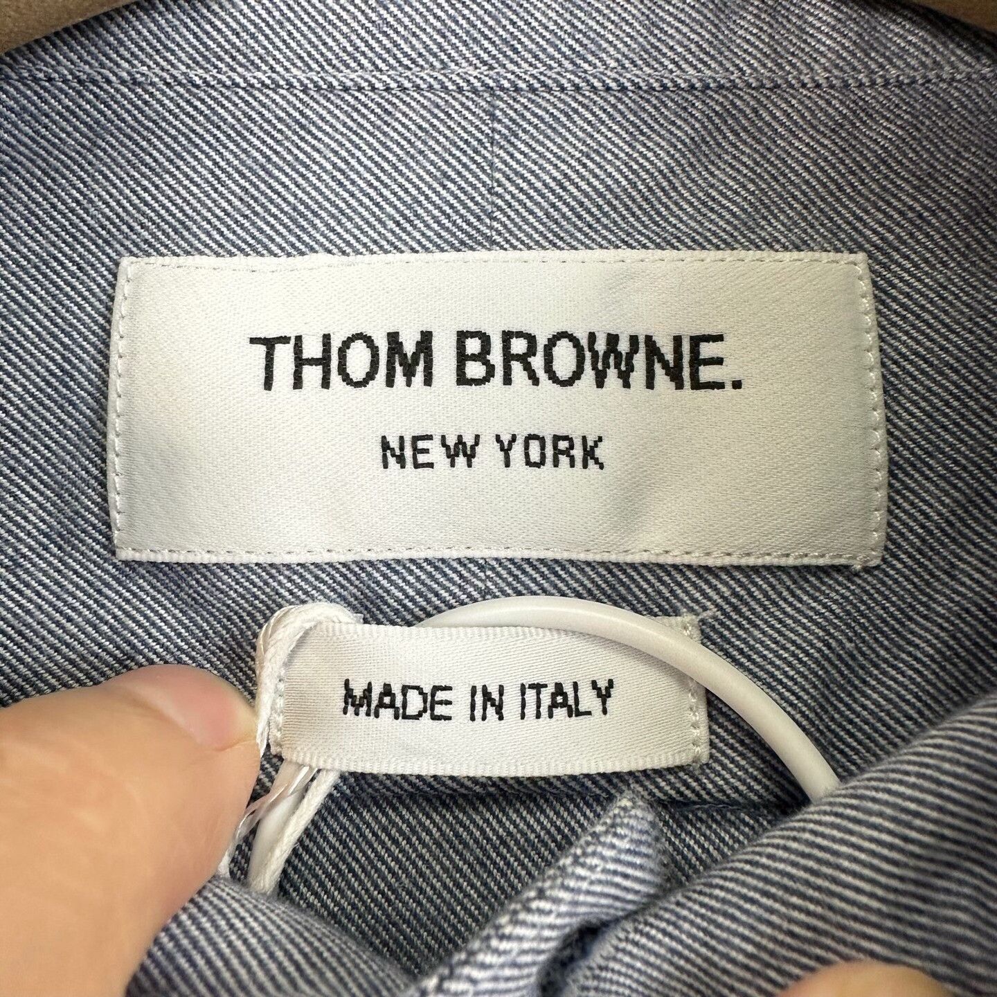 Thom Browne Thom Browne Gray Classic Four-Stripe Shirt Size US S / EU 44-46 / 1 - 4 Thumbnail