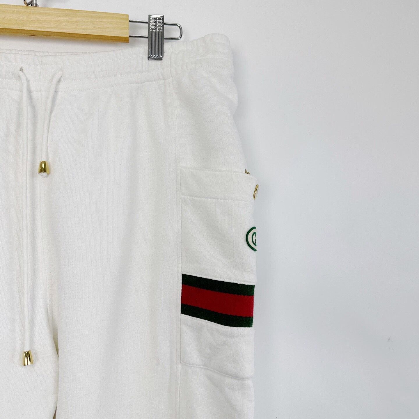 Gucci Gucci Red-Green Stripe Embroidered Logo Joggers Size US 28 / EU 44 - 5 Thumbnail