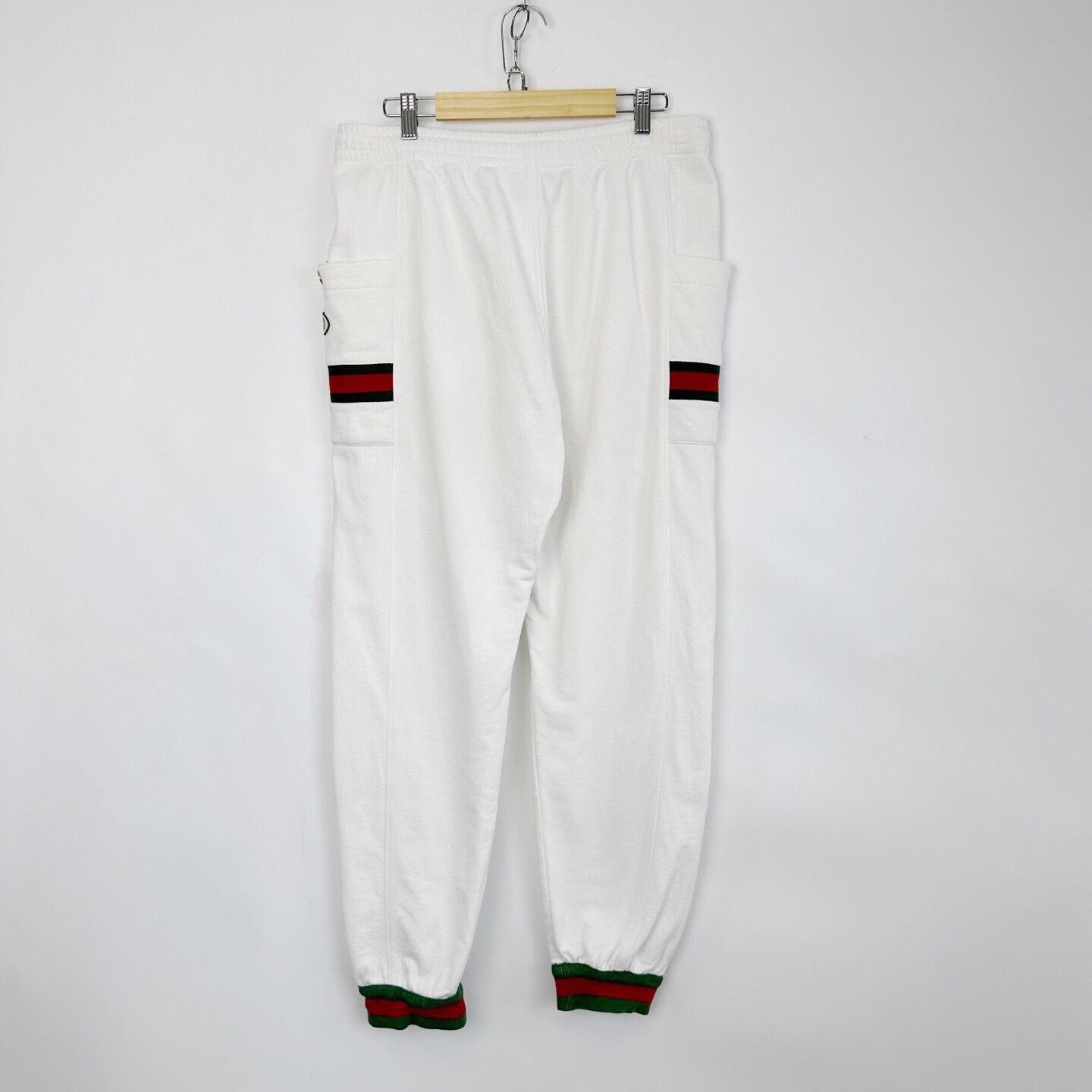 Gucci Gucci Red-Green Stripe Embroidered Logo Joggers Size US 28 / EU 44 - 2 Thumbnail