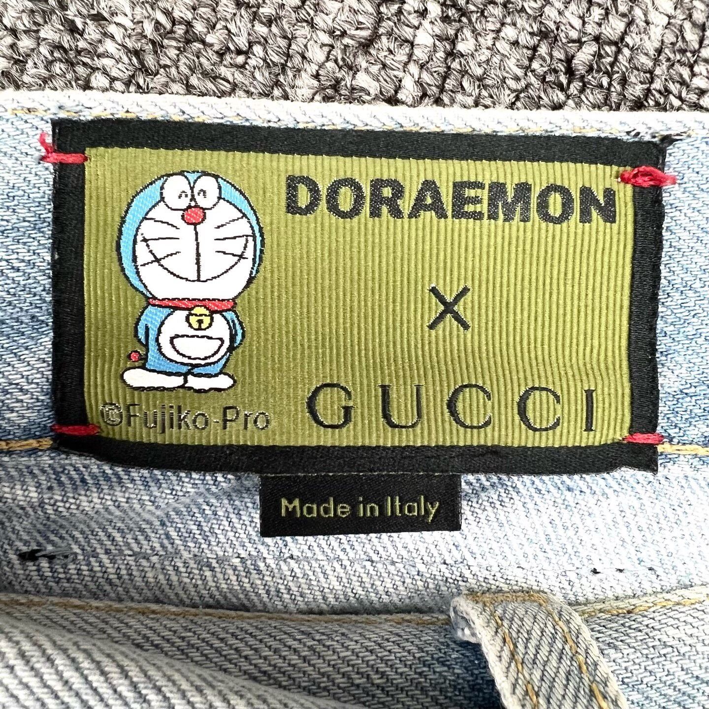 Gucci Gucci x Doraemon Blue Cartoon Embroidery Denim Shorts Size 28" / US 6 / IT 42 - 7 Thumbnail