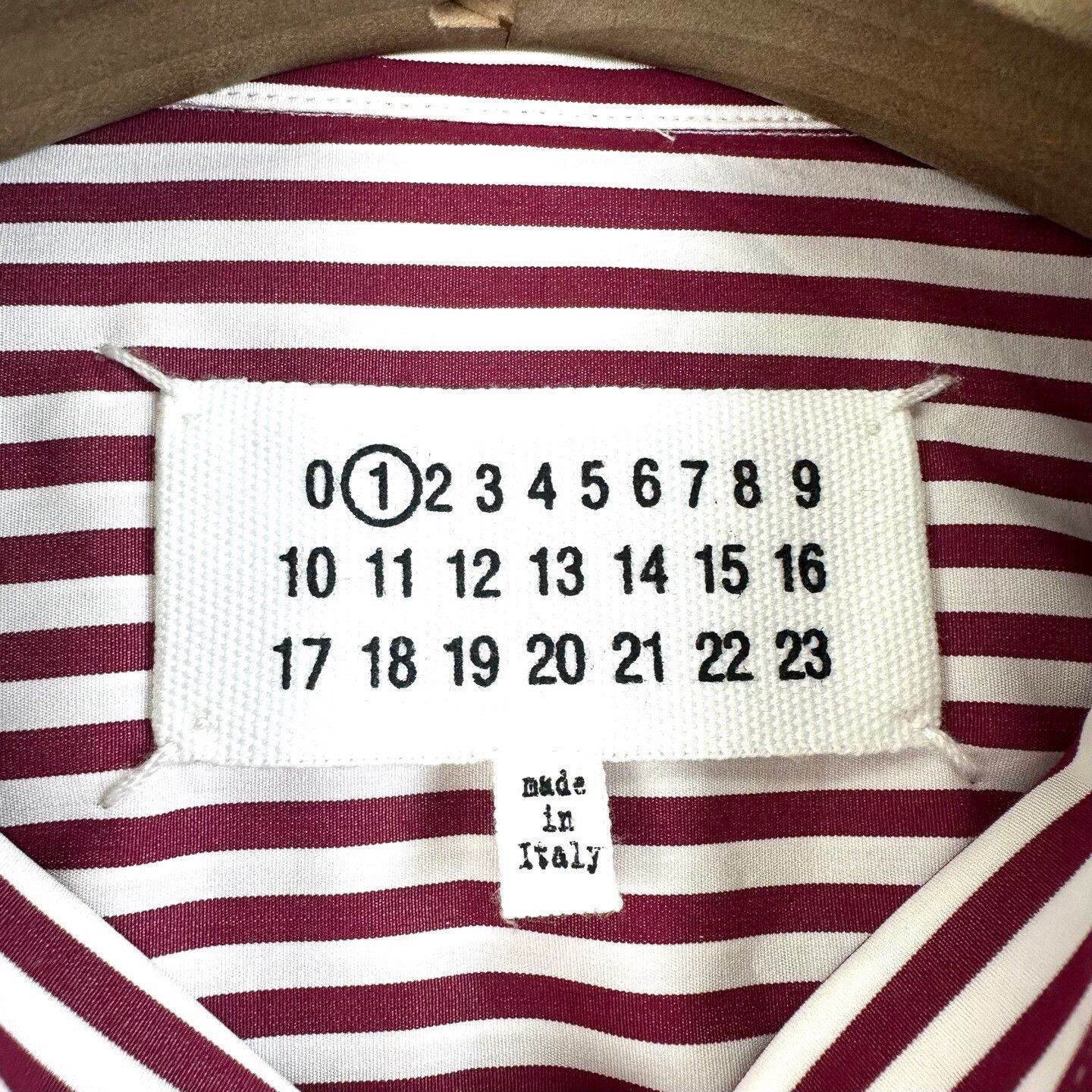 MM6 MM6 Maison Margiela Red White Striped Distressed Shirt Size US XXS / EU 40 - 4 Thumbnail
