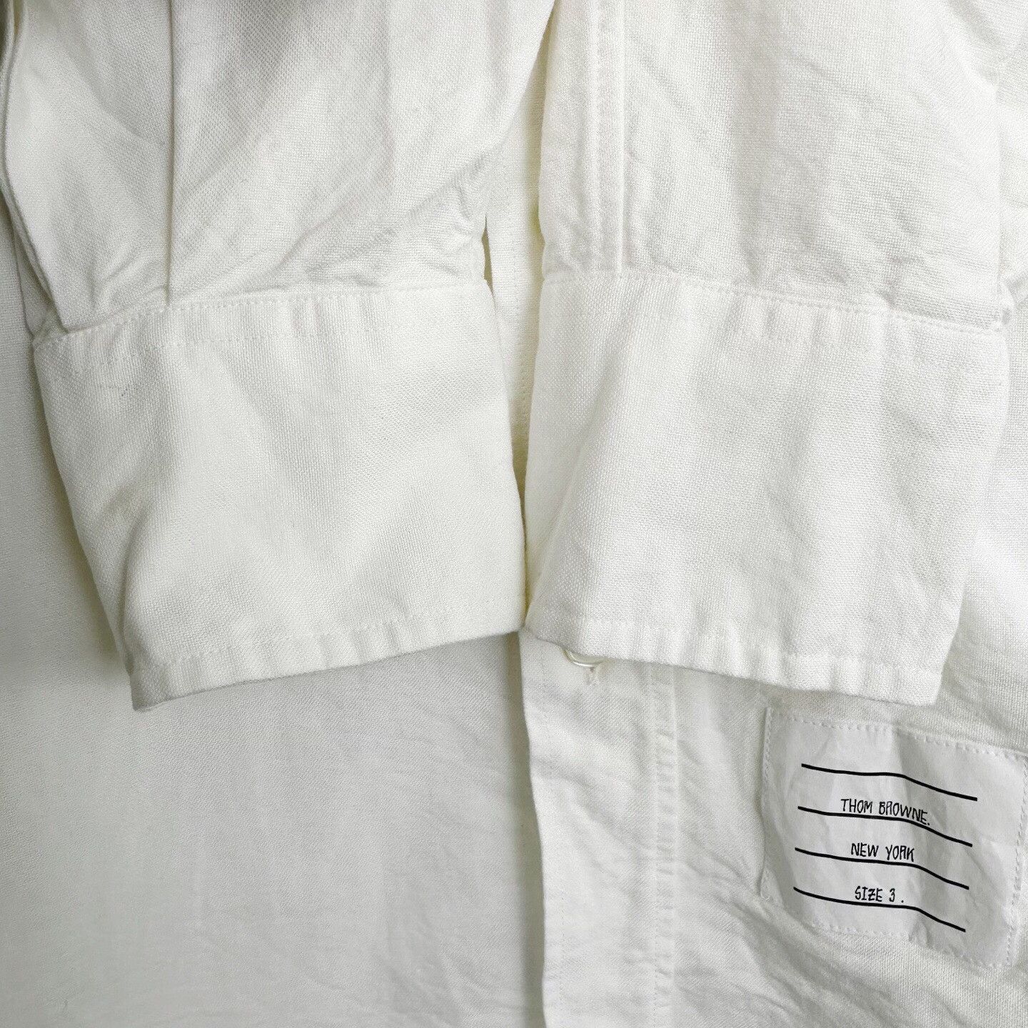 Thom Browne Thom Browne Classic Three-Stripe Long-Sleeve Shirt Size US L / EU 52-54 / 3 - 4 Thumbnail