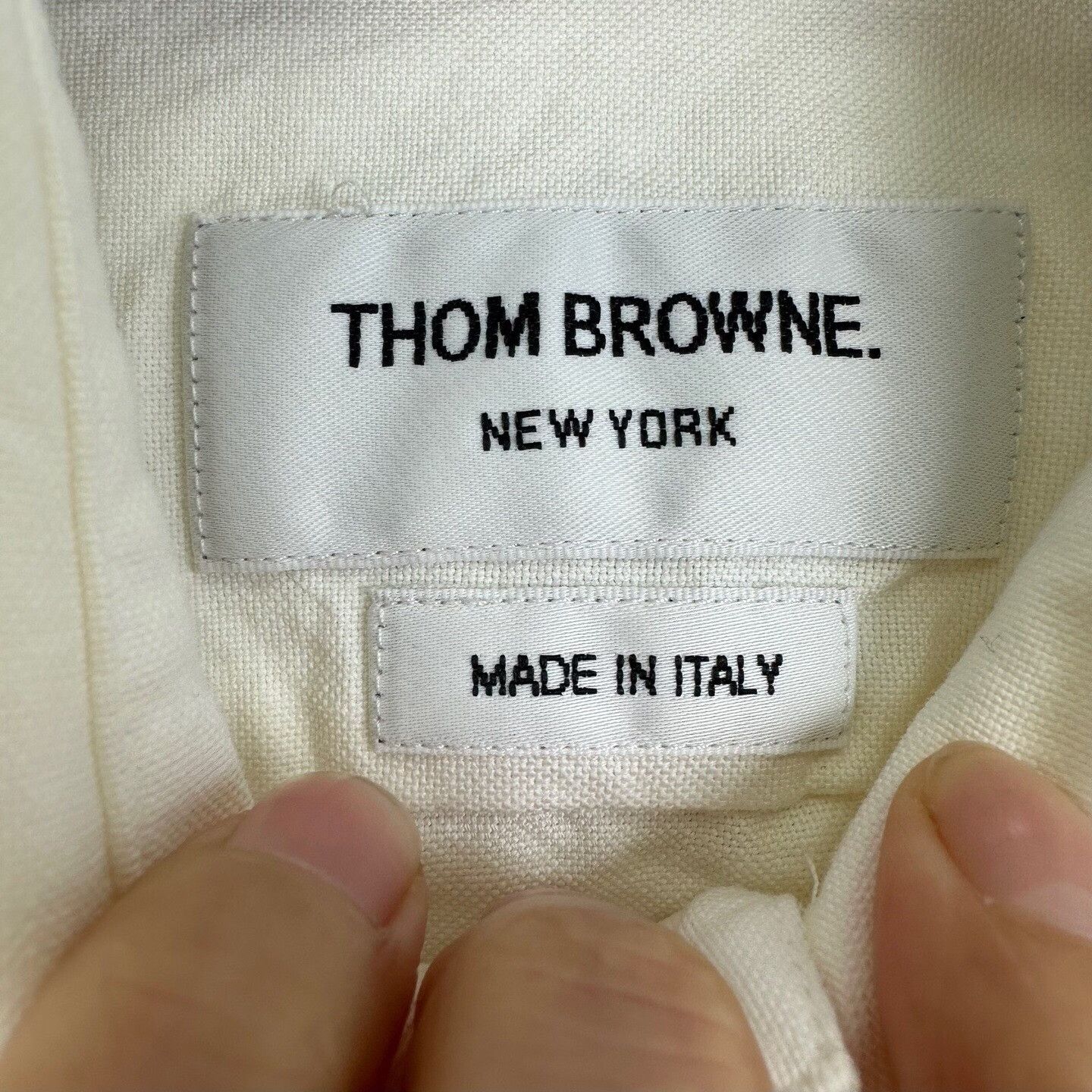 Thom Browne Thom Browne Classic Three-Stripe Long-Sleeve Shirt Size US L / EU 52-54 / 3 - 5 Thumbnail