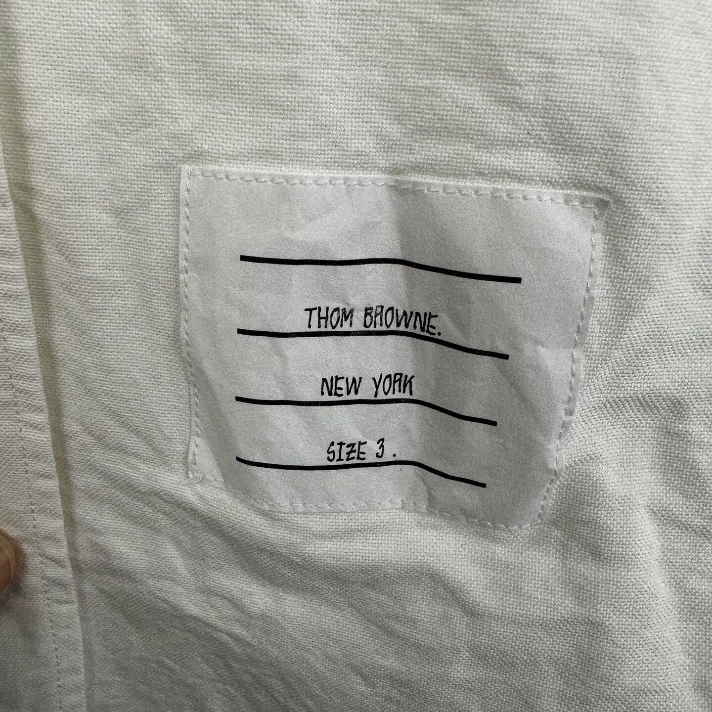 Thom Browne Thom Browne Classic Three-Stripe Long-Sleeve Shirt Size US L / EU 52-54 / 3 - 6 Thumbnail