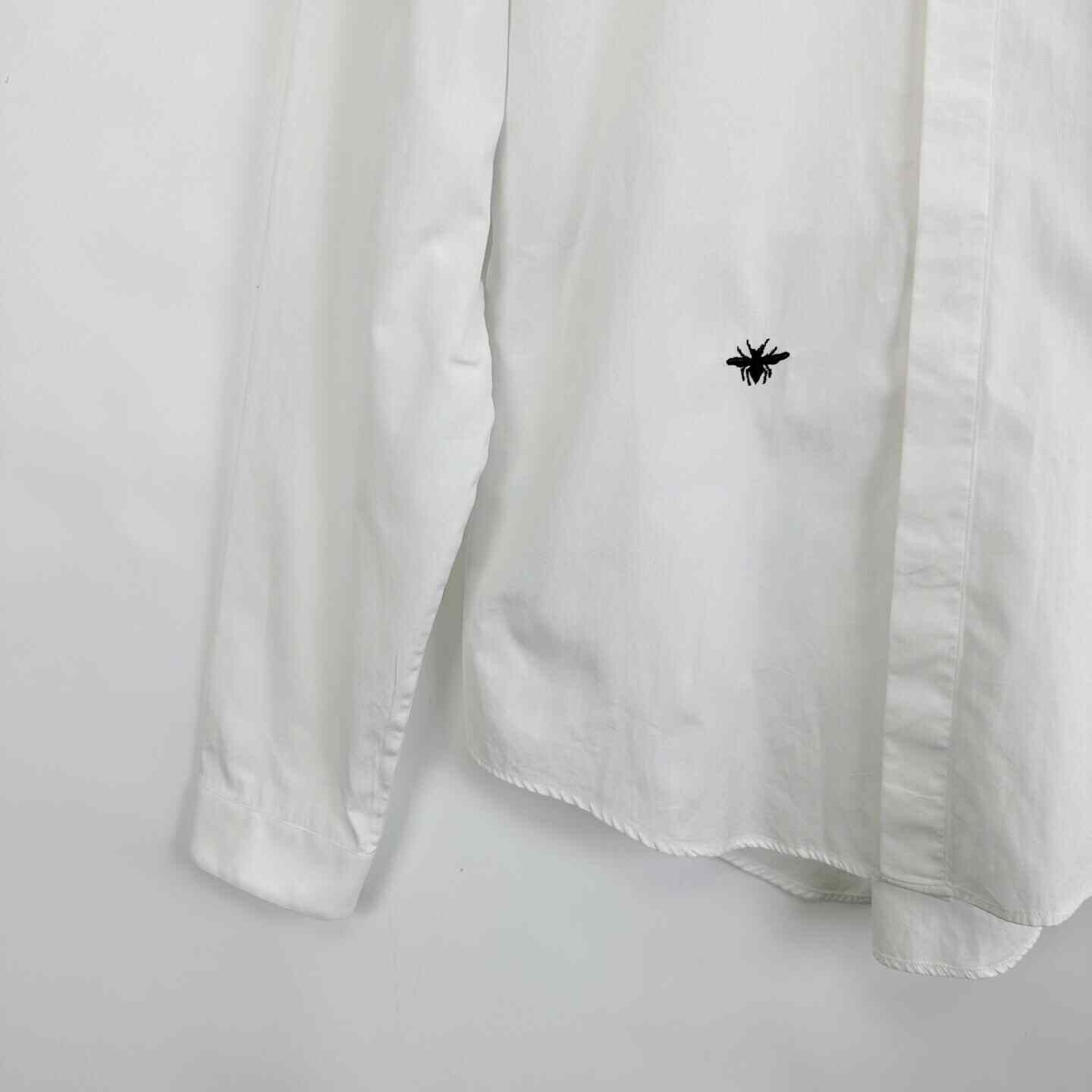 Dior Dior White Bee Embroidery Lapel Shirt Size US M / EU 48-50 / 2 - 5 Thumbnail