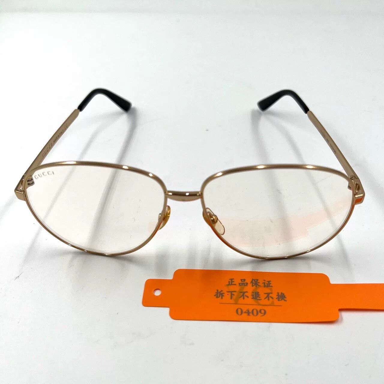 Gucci Gucci Gold Metal Frame Plain Glasses Size ONE SIZE - 8 Thumbnail