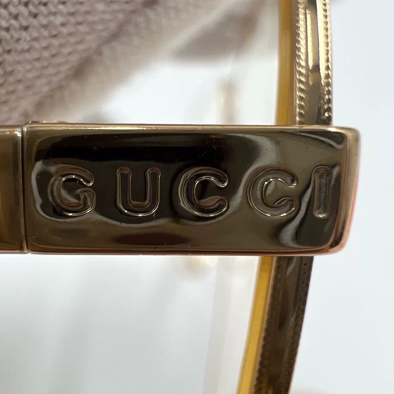 Gucci Gucci Gold Metal Frame Plain Glasses Size ONE SIZE - 4 Thumbnail
