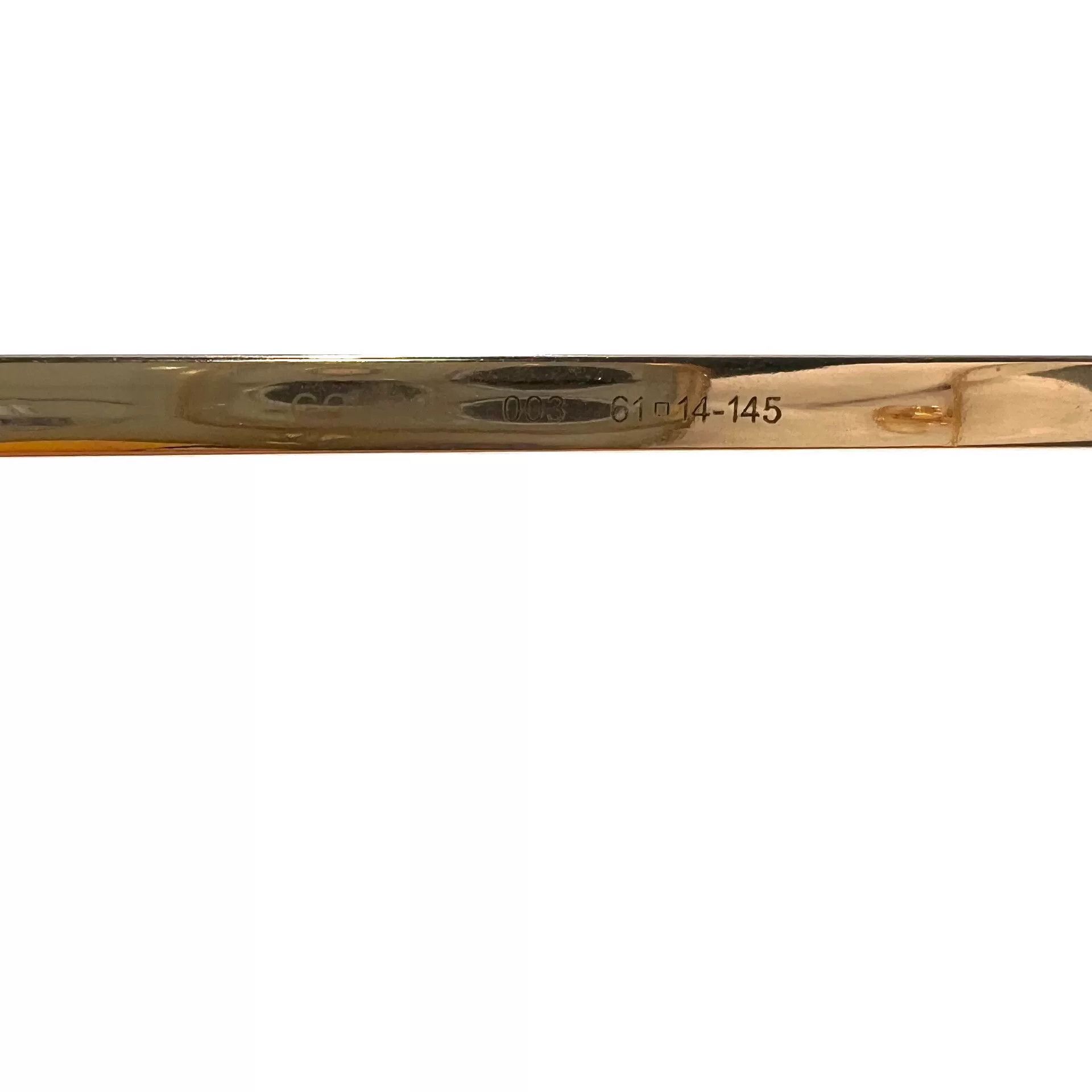 Gucci Gucci Gold Metal Frame Plain Glasses Size ONE SIZE - 5 Thumbnail