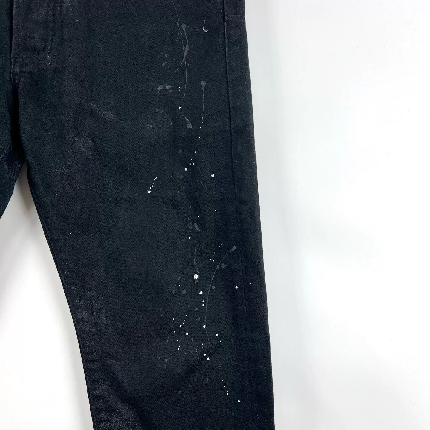 Dior Dior Black Splatter Distressed Denim Pants Size US 33 - 6 Thumbnail