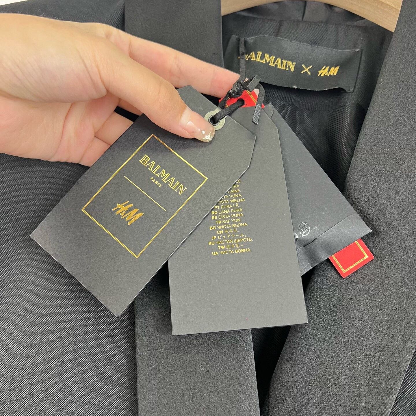 Balmain Balmain x H&M Black Double-Breasted Blazer Size XS / US 0-2 / IT 36-38 - 5 Thumbnail