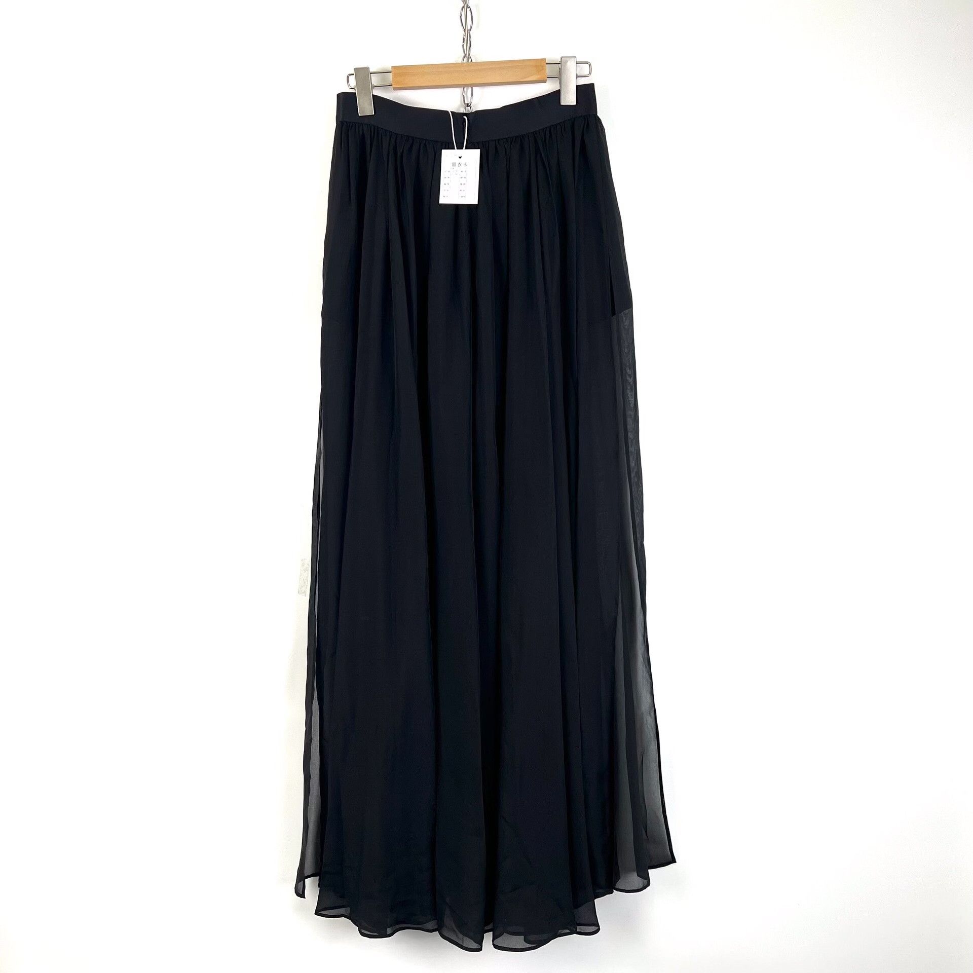 Balmain Balmain Women's Long Mesh Slit Midi Skirt Size 38" / US 16 / IT 52 - 2 Thumbnail