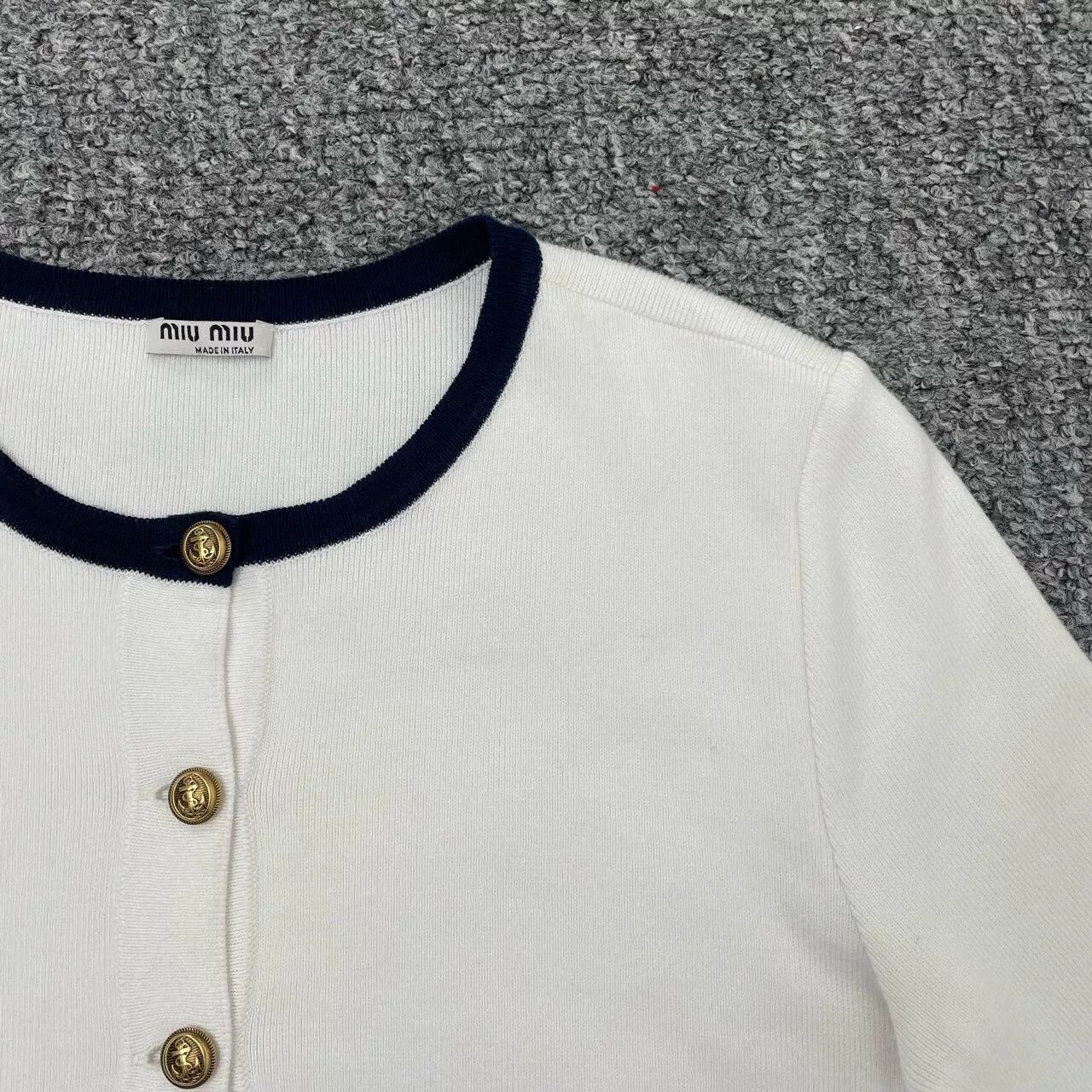 Miu Miu Miumiu Short-sleeve Knit Cardigan Size S / US 4 / IT 40 - 4 Thumbnail