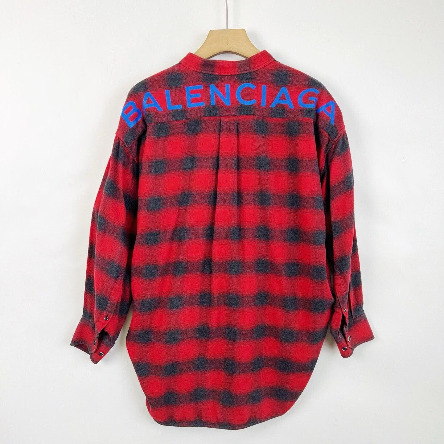 Balenciaga Balenciaga Red Plaid Flannel Sash Shirt Size XXS / US 00 / IT 34 - 2 Thumbnail