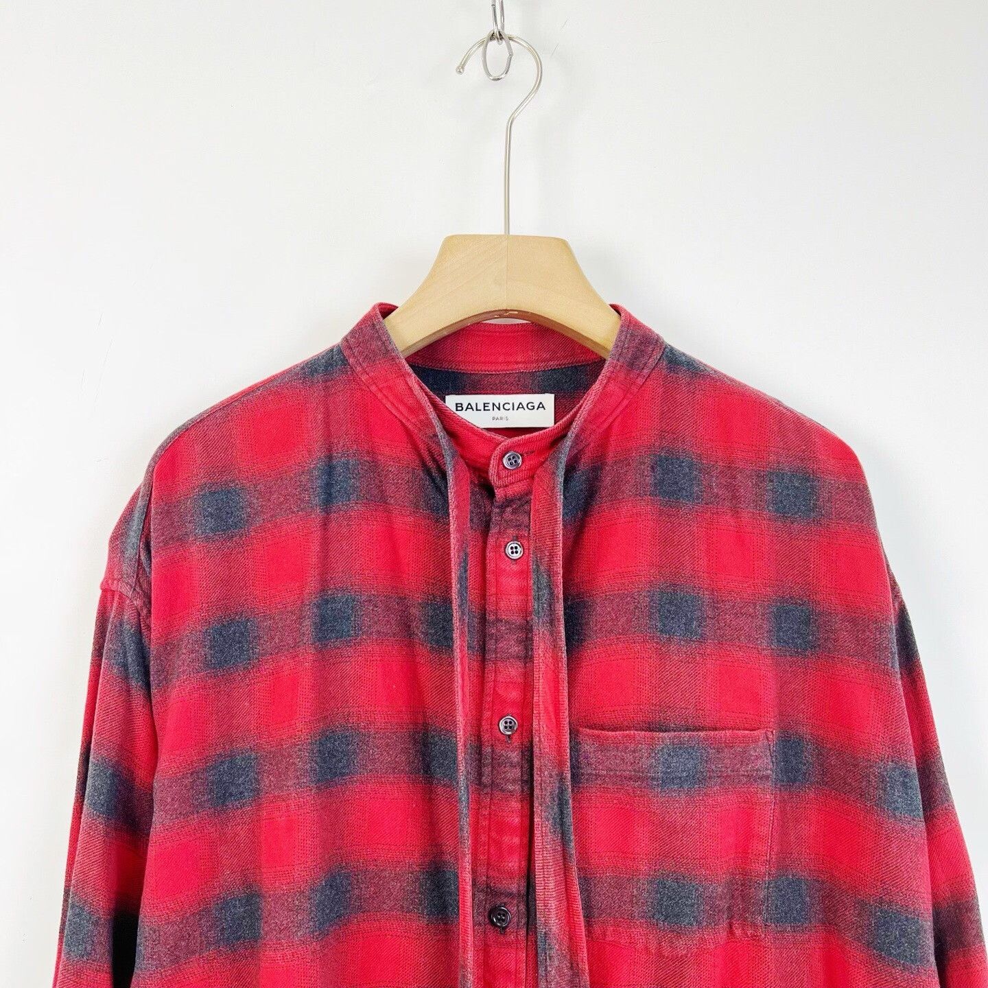 Balenciaga Balenciaga Red Plaid Flannel Sash Shirt Size XXS / US 00 / IT 34 - 3 Thumbnail