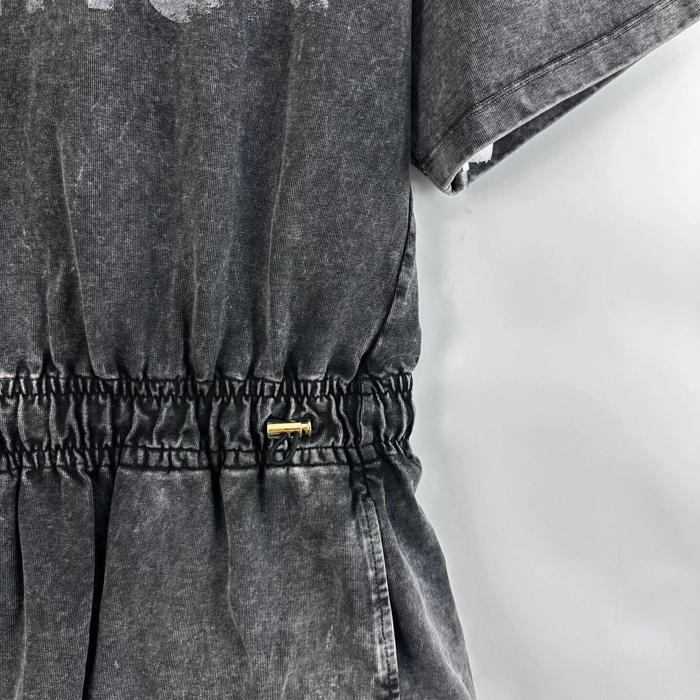 Louis Vuitton Louis Vuitton Grey Washed Distressed Waist-Cinched Dress Size S / US 4 / IT 40 - 5 Thumbnail